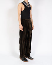 Load image into Gallery viewer, SS19 Relaxed Green Velvet Trousers 1 of 1 Sample
