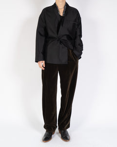 SS19 Black Pyjama Style Oversized Blazer