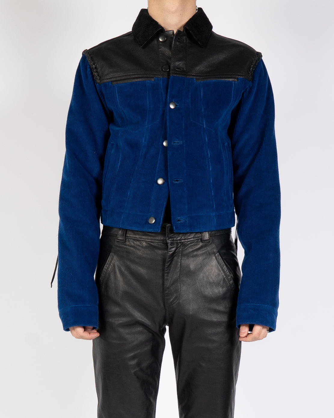 FW19 Blue Cord & Leather Jacket