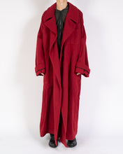 Load image into Gallery viewer, FW17 Red Huge Belted Overcoat 1 of 1 Sample