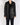 FW17 Double Breasted Curved Closure Leather Coat