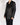 FW17 Double Breasted Curved Closure Leather Coat