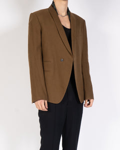 FW18 Brown Shawl Collar Wool Blazer