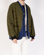 Load image into Gallery viewer, FW19 Green &amp; Blue Double Layered Quilted Jacket