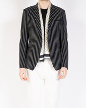 Load image into Gallery viewer, SS18 Black &amp; White Pinstriped Blazer