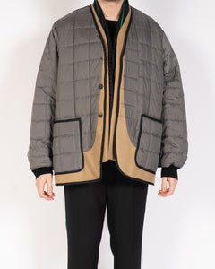 FW19 Grey & Beige Double Layered Quilted Jacket
