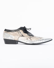 Load image into Gallery viewer, SS17 Pointed Beige Python Lace-Up Derbies