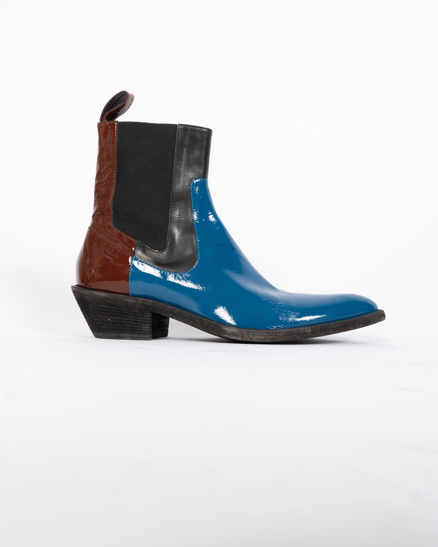 FW19 Bicolor Patent Leather Boots 1of1 Sample