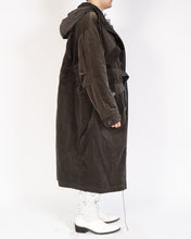 Load image into Gallery viewer, FW17 Grey Belted Velvet Overcoat
