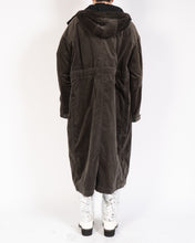 Load image into Gallery viewer, FW17 Grey Belted Velvet Overcoat