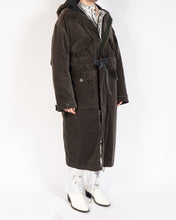 Load image into Gallery viewer, FW17 Grey Belted Velvet Overcoat