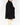 FW18 Black Curved Button Overcoat