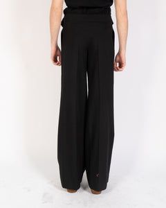 SS19 Black Belted Wool Trousers