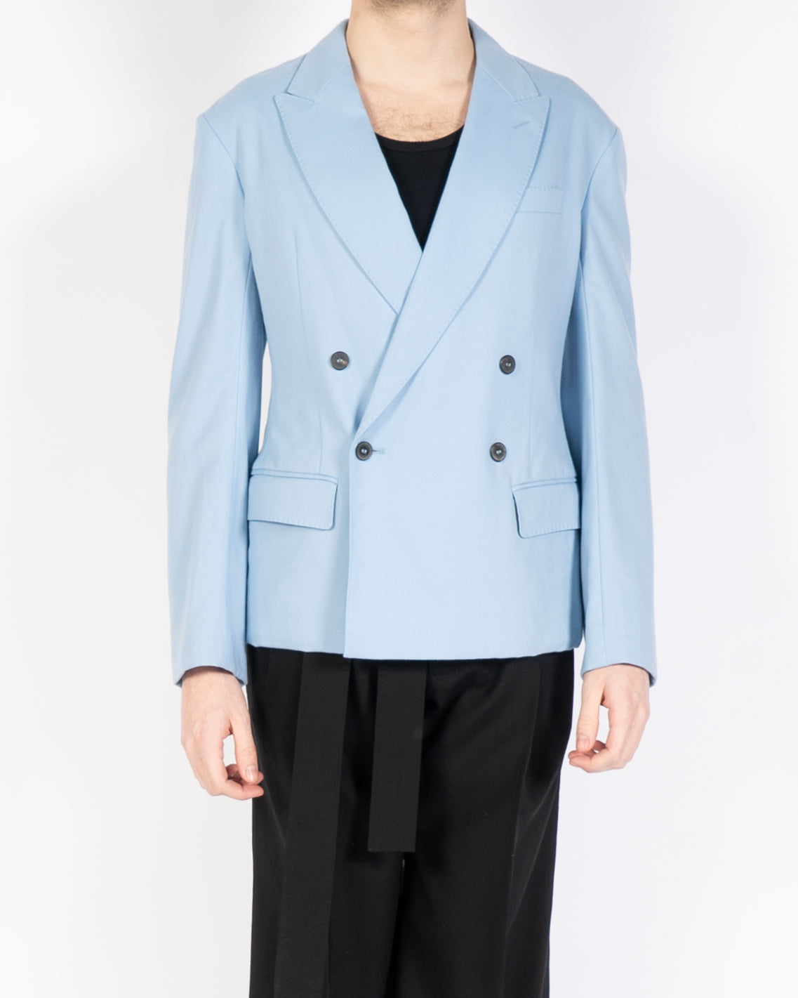SS19 Light Blue Double Breasted Slouchy Blazer