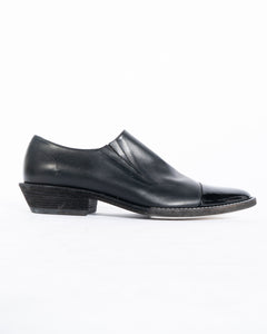 SS20 Black Leather Slip On Derby