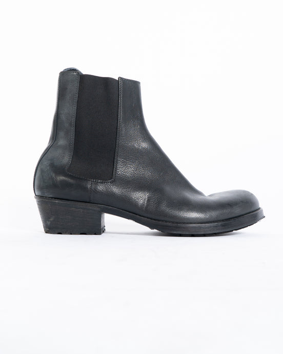 FW18 Chunky Black Leather Chelsea Boots
