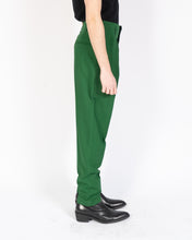 Load image into Gallery viewer, SS19 Green High Waisted Pleated Trousers