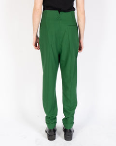 SS19 Green High Waisted Pleated Trousers