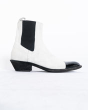 Load image into Gallery viewer, SS20 White Suede Patent Toe Cap Boots