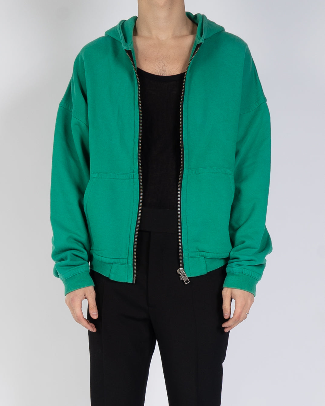 SS17 Green Runway Zip Hoodie