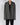 FW20 Oversized Anthracite Wool Mandarin Collar Shirt