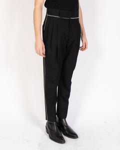 SS18 Black Trousers with White Stitching