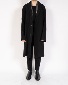 FW16 Black Single Breasted Wool Coat