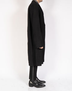 FW16 Black Single Breasted Wool Coat