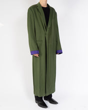 Load image into Gallery viewer, SS20 Green Belted Viscose Robe Coat