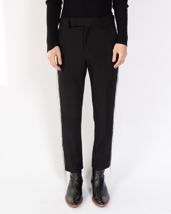 SS20 Classic Black Trousers with Silver Embellishment Sample