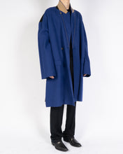 Load image into Gallery viewer, FW19 Oversized Blue &amp; Black Wool Coat