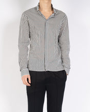 Load image into Gallery viewer, SS18 Black &amp; White Striped Cotton Shirt