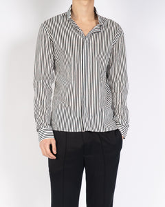 SS18 Black & White Striped Cotton Shirt