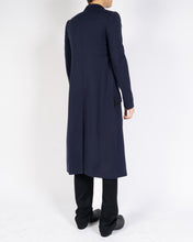 Load image into Gallery viewer, FW17 Blue Distressed Collar Wool Coat