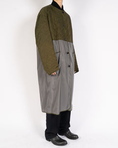 FW19 Oversized Reversible Bomber Coat Green & Grey