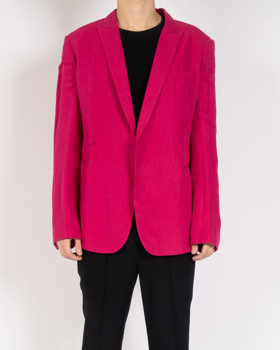 SS20 Pink Double Breasted Wool Blazer