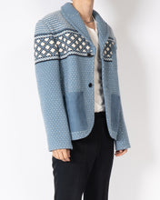 Load image into Gallery viewer, FW20 Blue Knitted Jacquard Jacket 1 of 1 Sample
