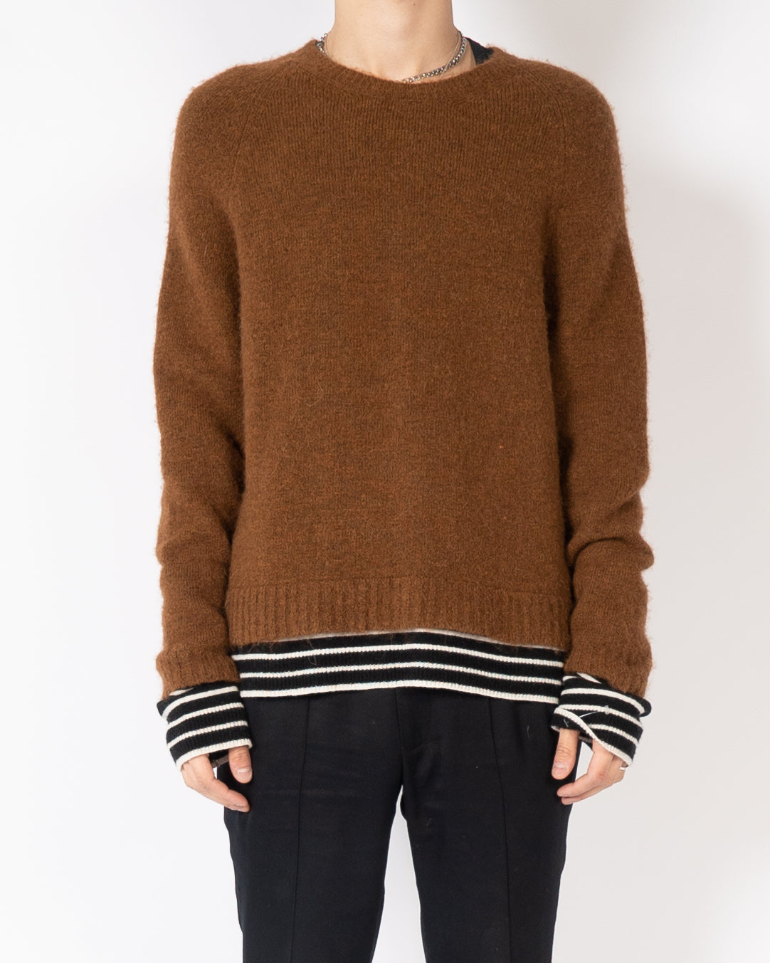 FW18 Muscari Brown Knit with Striped Contrast Sample