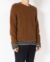 Load image into Gallery viewer, FW18 Muscari Brown Knit with Striped Contrast Sample