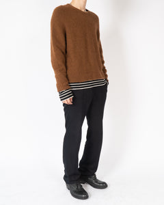 FW18 Muscari Brown Knit with Striped Contrast Sample