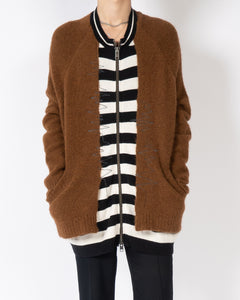 FW18 Muscari Brown Huge Zipped Cardigan Sample