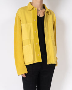 SS20 Yellow Mixed Fabric Workwear Jacket