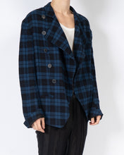 Load image into Gallery viewer, FW17 Blue Checked Officers Jacket Sample