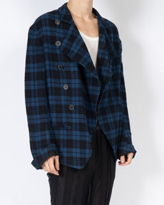 FW17 Blue Checked Officers Jacket Sample