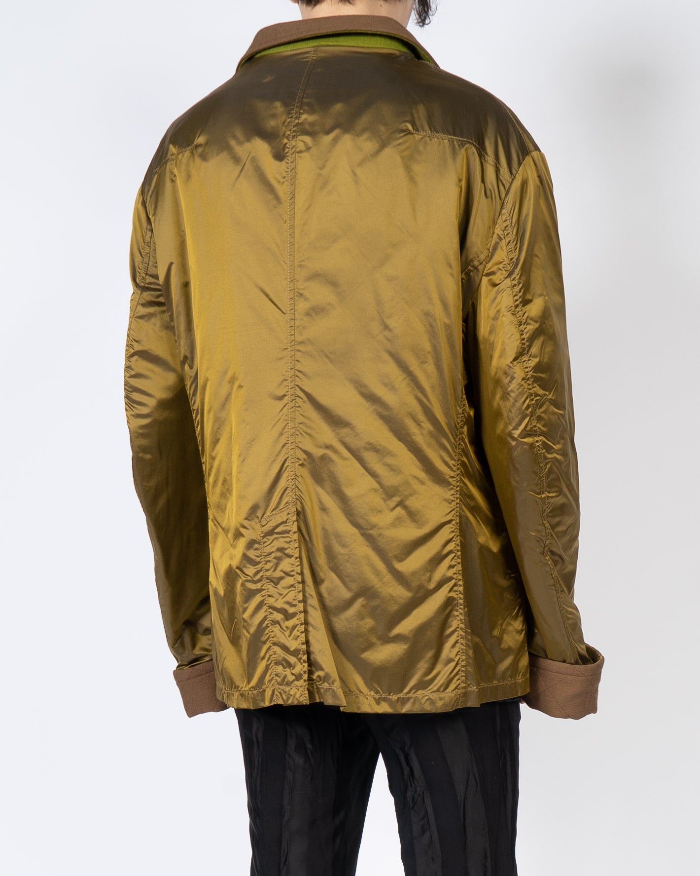 FW17 Oversized Golden Silk Nylon Jacket