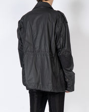Load image into Gallery viewer, FW17 Black Safari Jacket with Black Leather Patches 1 of 1 Sample