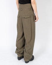 Load image into Gallery viewer, FW20 Olive Oversized Pleated Trousers 1 of 1 Sample