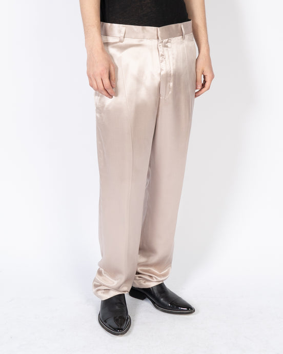 SS15 Pale Amorpha Silk Satin Trousers Sample
