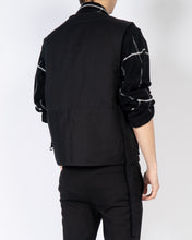 Load image into Gallery viewer, SS19 Black Cotton Army Waistcoat