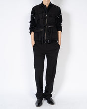 Load image into Gallery viewer, SS19 Black Cotton Army Waistcoat